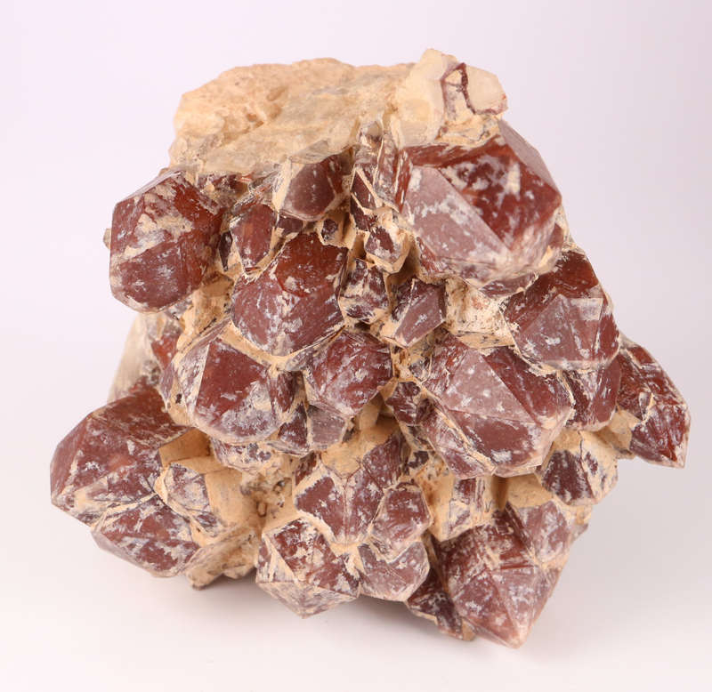 Red Hematite in Quartz Cluster, Orange River Area, Northern Cape, South Africa