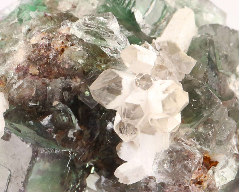 Quartz on Fluorite, Okoruso Mine, Namibia