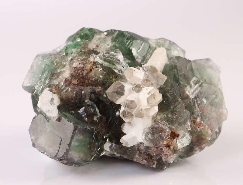 Quartz on Fluorite, Okoruso Mine, Namibia