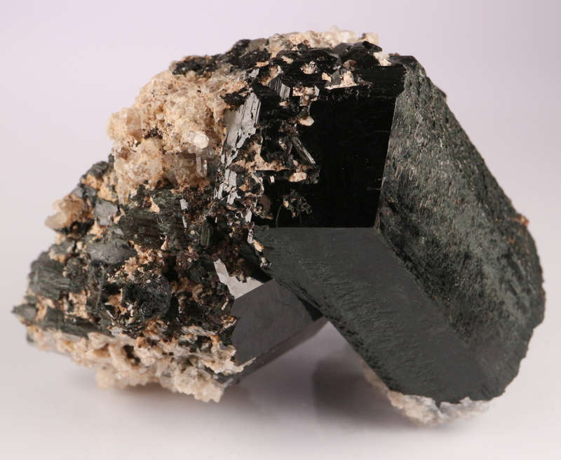 Black Tourmaline and Feldspar, Erongo Mnt, Namibia