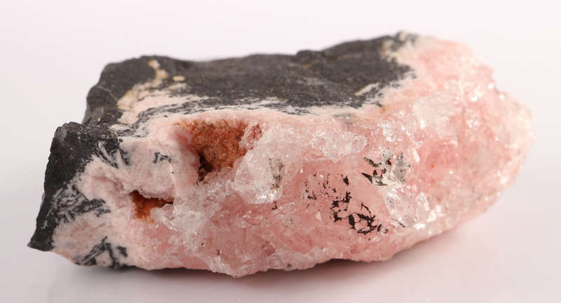 Quartz on Rhodochrosite on Matrix, Wessels Mine, Northern Cape, South Africa
