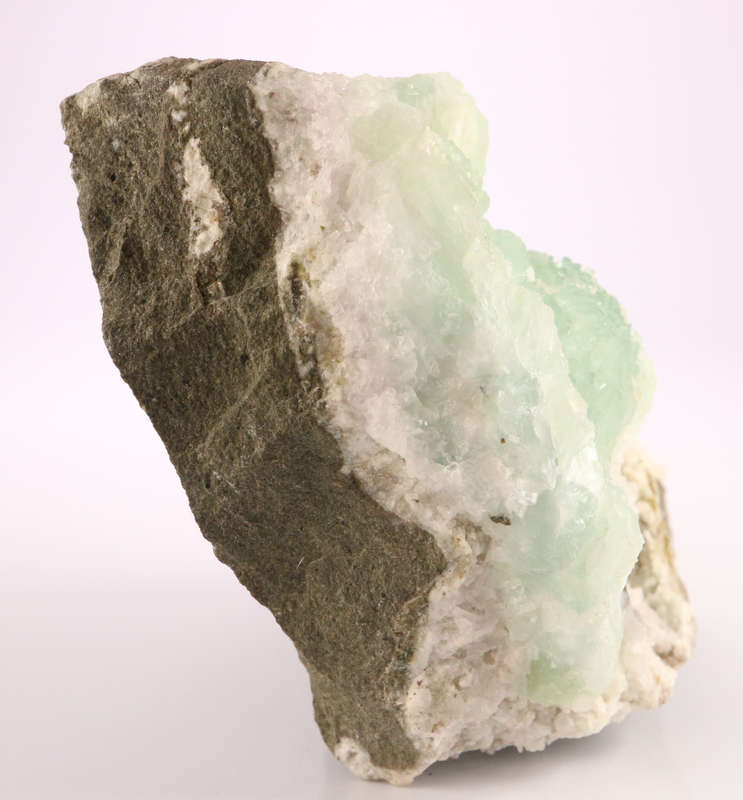 Prehnite and Calcite on Matrix, Gobobosebberge Mnt, Namibia