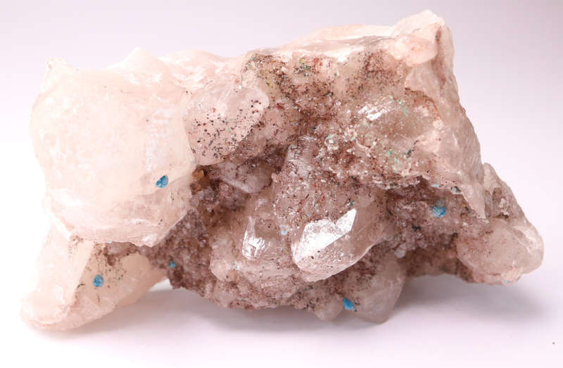 Shattuckite on Quartz Cluster, Kaokoveld Region, Namibia