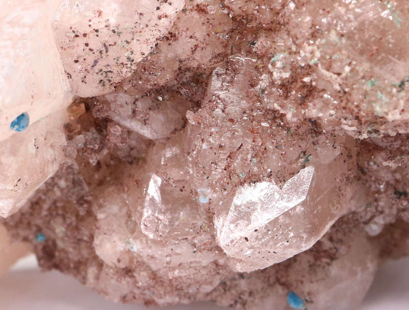 Shattuckite on Quartz Cluster, Kaokoveld Region, Namibia