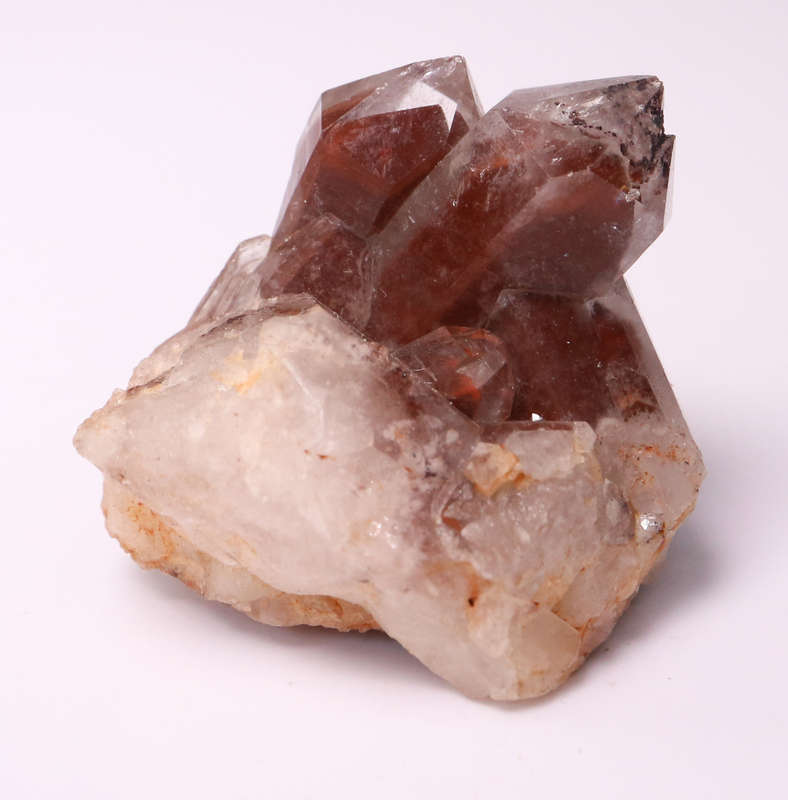 Red Hematite in Quartz, Orange River Area, Northern Cape, South Africa