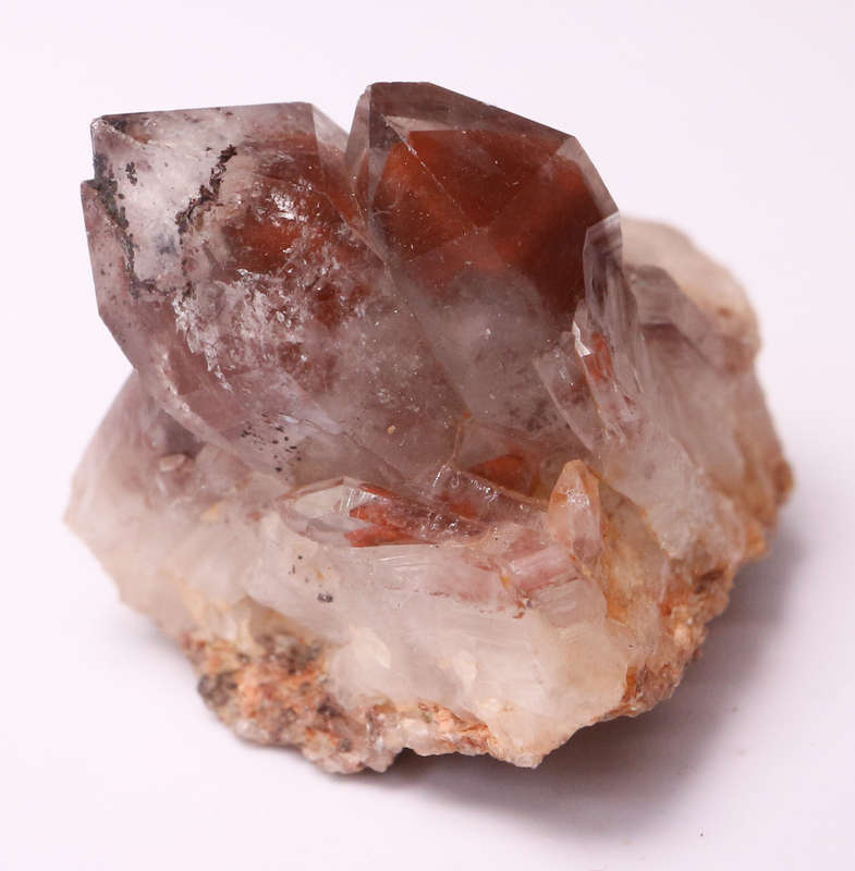 Red Hematite in Quartz, Orange River Area, Northern Cape, South Africa