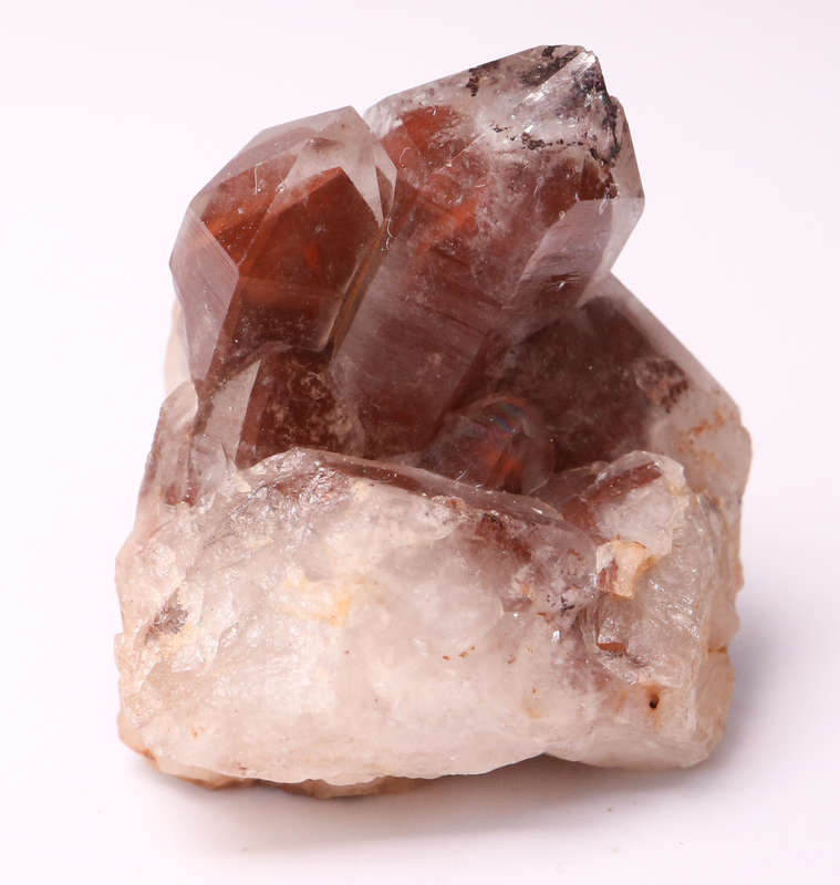 Red Hematite in Quartz, Orange River Area, Northern Cape, South Africa