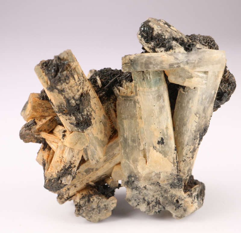 Acicular Schorl on Aquamarine Cluster, Erongo Mnt, Namibia