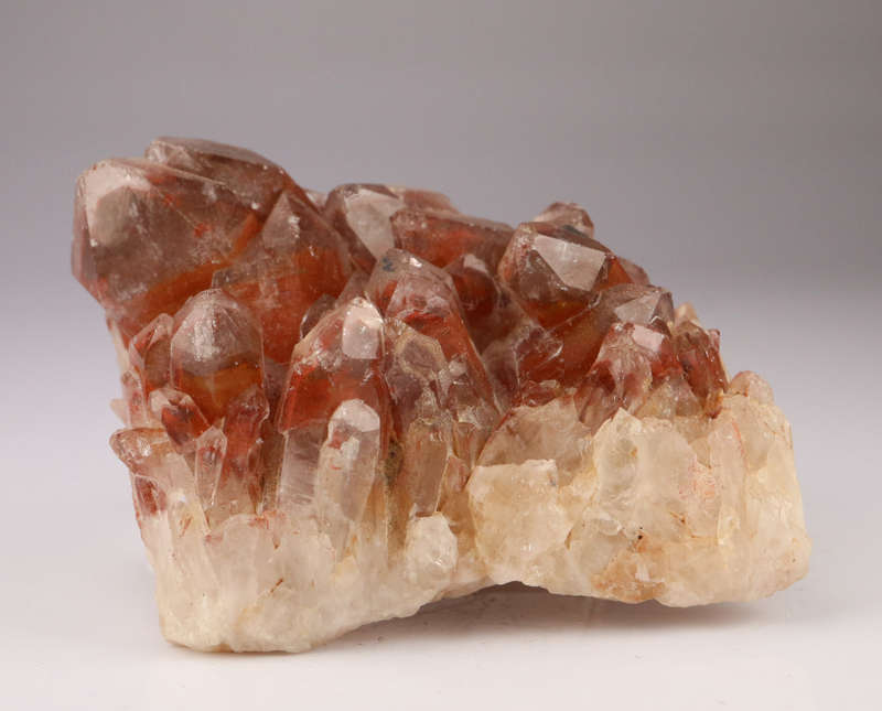Red Hematite in Quartz Cluster, Orange River Area, Northern Cape, South Africa