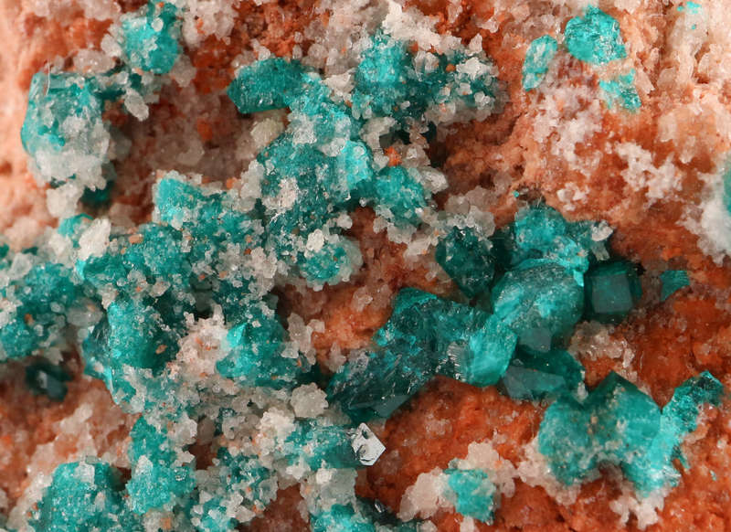 Dioptase on Matrix, Kaokoveld Region, Namibia
