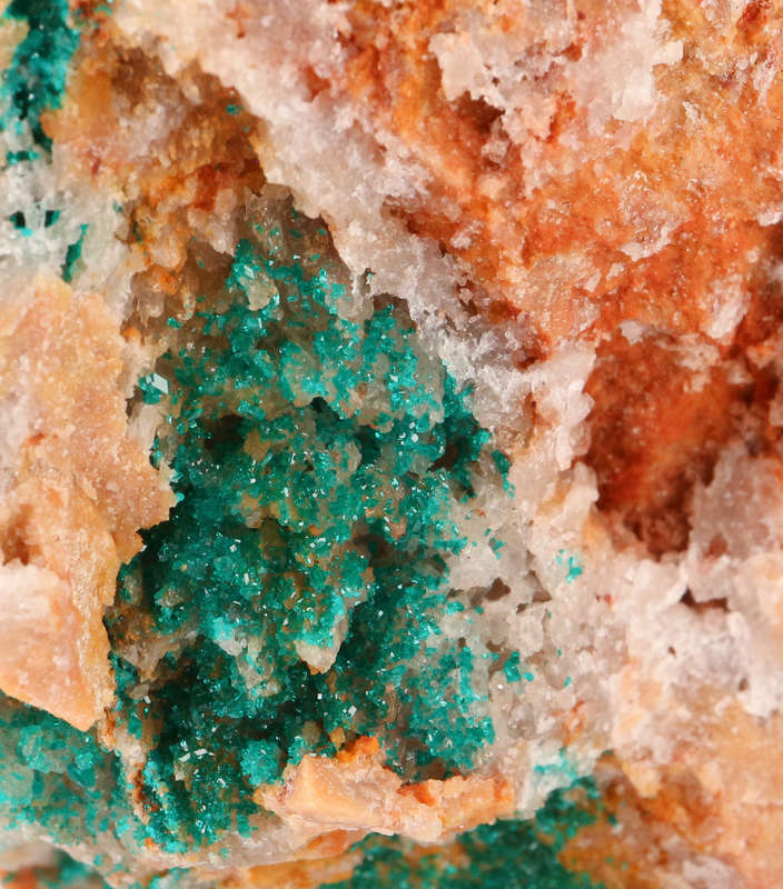 Dioptase on Matrix , Kaokoveld Region, Namibia