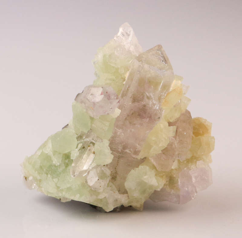 Prehnite on Quartz Cluster, Gobobosebberge Mnt, Namibia