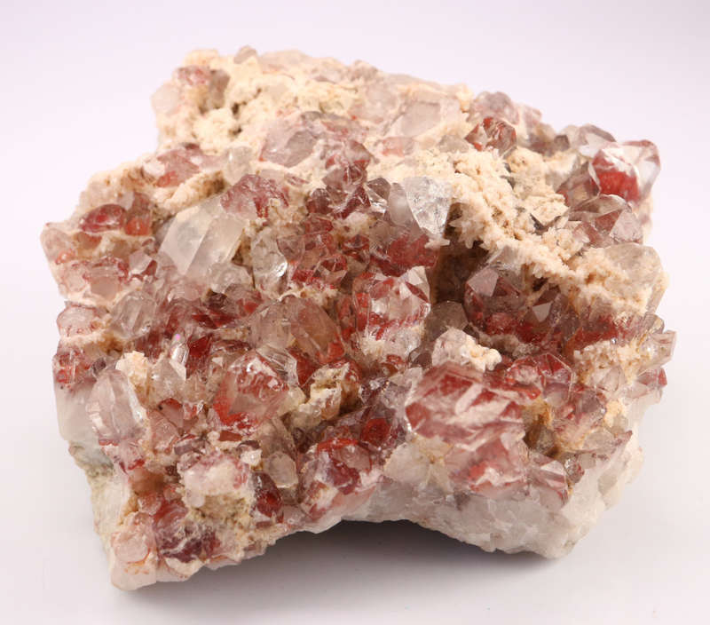Red Hematite in Quartz Cluster, Orange River Area, Northern Cape, South Africa