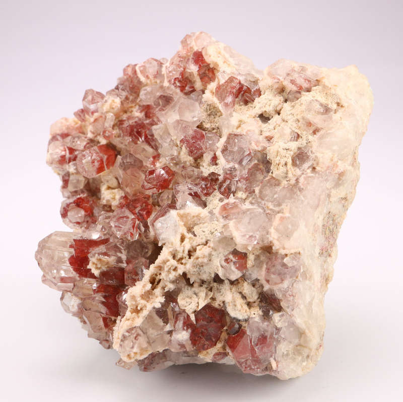 Red Hematite in Quartz Cluster, Orange River Area, Northern Cape, South Africa