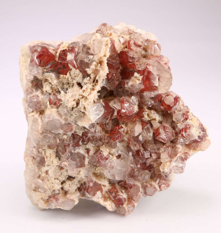 Red Hematite in Quartz Cluster, Orange River Area, Northern Cape, South Africa