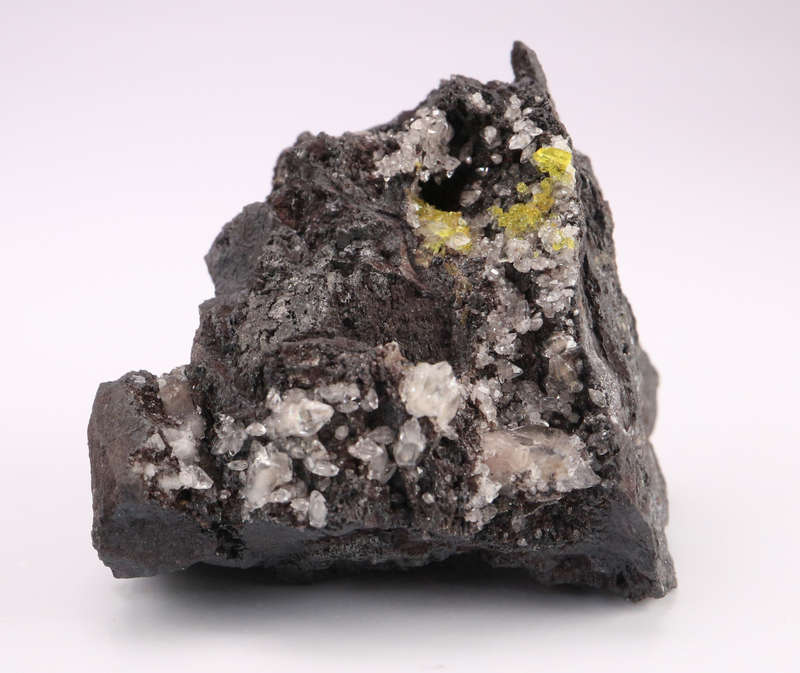 Sturmanite and Calcite on Matrix, N`Chwaning II, Nothern Cape, South Africa
