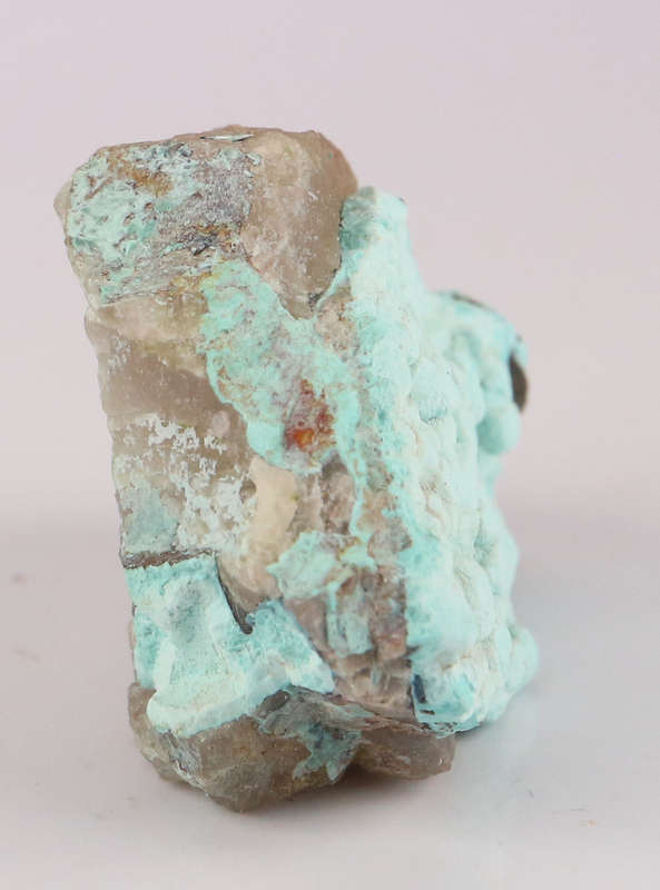 Shattuckite on Quartz, Kaokoveld Region, Namibia