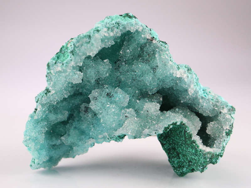 Quartz on Malachite psm Chrysocolla, Tenke Fungurume, DR Congo