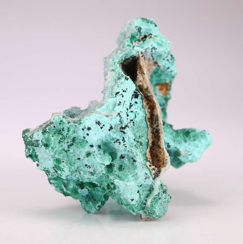 Quartz on Malachite psm Chrysocolla, Tenke Fungurume, DR Congo