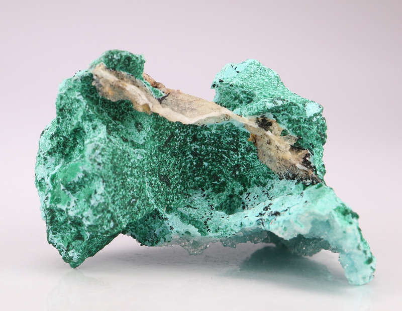 Quartz on Malachite psm Chrysocolla, Tenke Fungurume, DR Congo