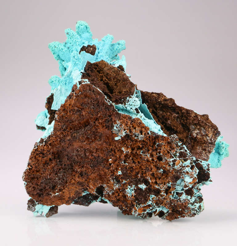 Malachite psm After Azurite on Matrix, Lupoto Mine, DR Congo