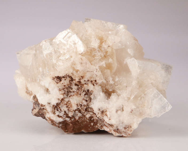 Hydroxyapophyllite and Calcite on Matrix, N`Chwaning II, Northern Cape, South Africa