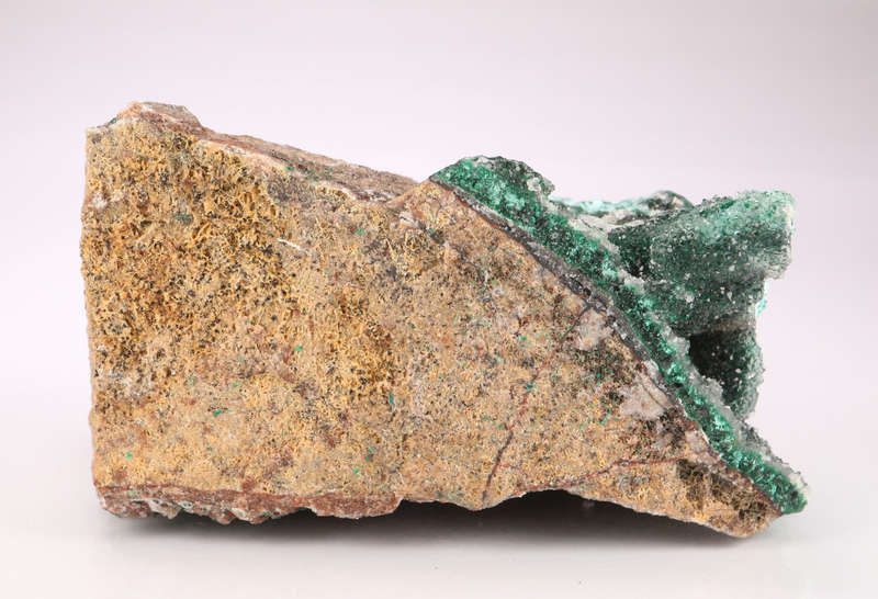 Malachite psm After Azurite on Matrix, Tenke Fungurume, DR Congo