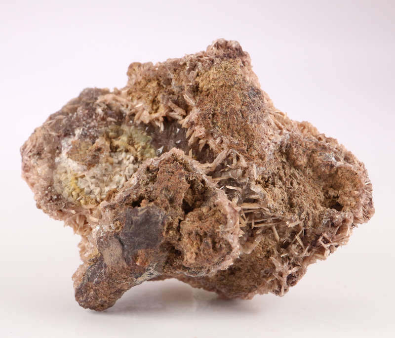 Inesite and Calcite on Matrix, N`Chwaning II, Northern Cape, South Africa