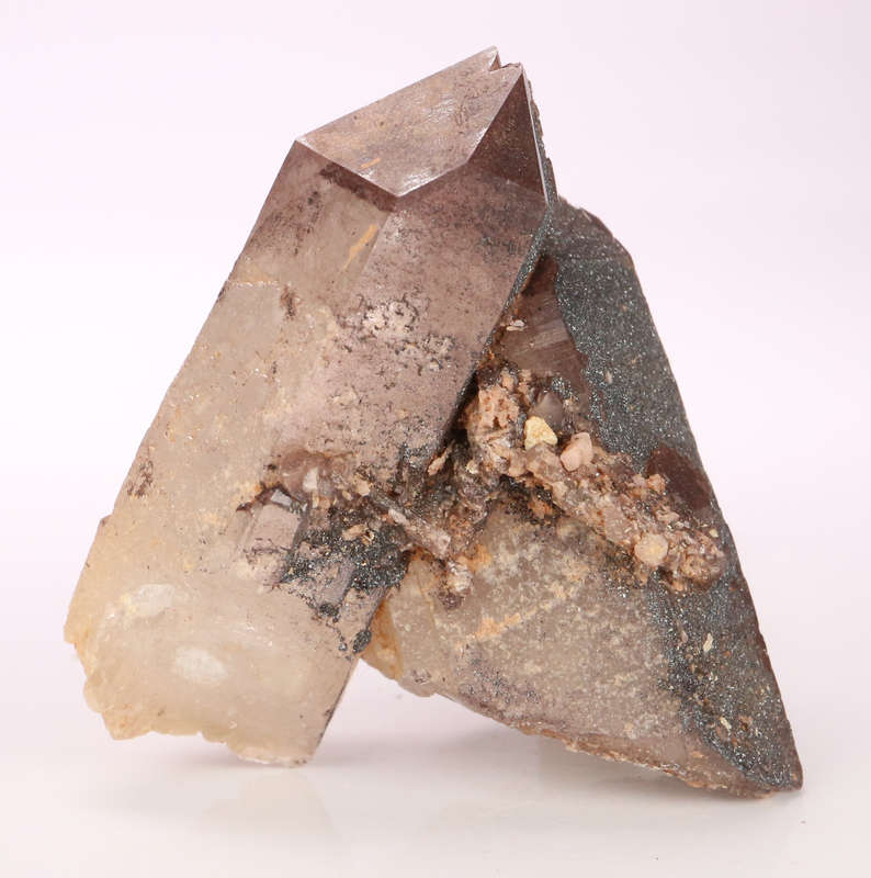 Hematite on Quartz Cluster, Orange River Area, Northern Cape, South Africa