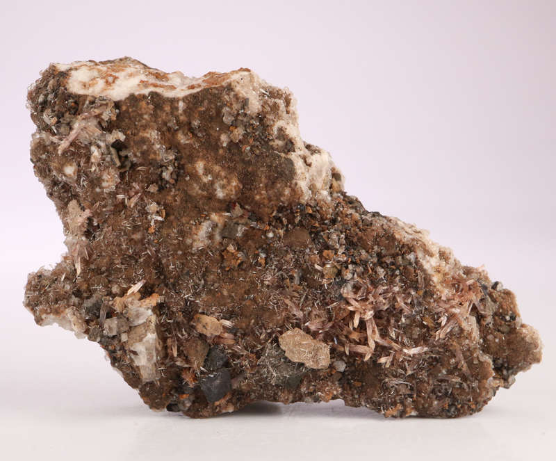 Inesite, Calcite on Matrix, N`Chwaning II, Northern Cape, South Africa