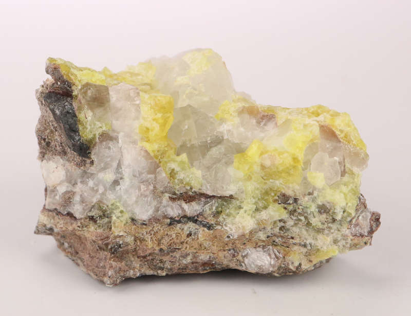 Ettringite, Calcite on Matrix, N`Chwaning II, Northern Cape, South Africa
