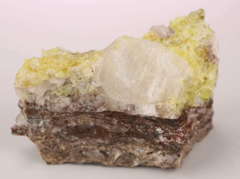 Ettringite, Calcite on Matrix, N`Chwaning II, Northern Cape, South Africa