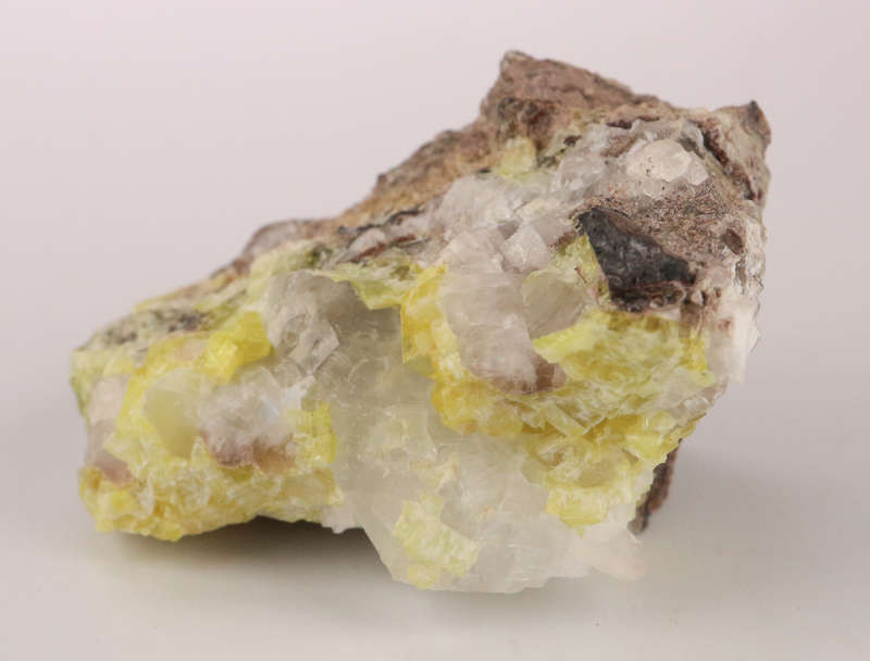 Ettringite, Calcite on Matrix, N`Chwaning II, Northern Cape, South Africa