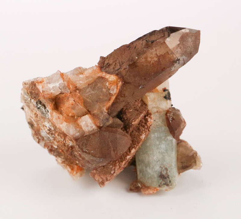 Smoky Quartz and Aquamarine Cluster, Erongo Mnt Region, Namibia