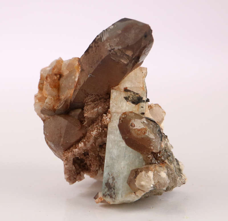 Smoky Quartz and Aquamarine Cluster, Erongo Mnt Region, Namibia