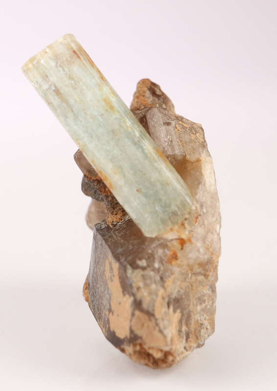 Aquamarine on Quartz, Erongo Mnt Region, Namibia