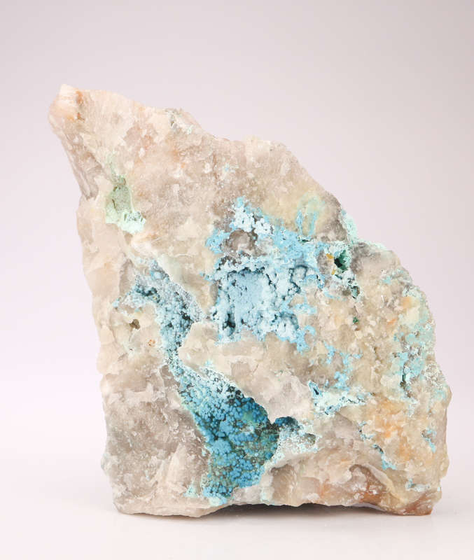 Shattuckite on Quartz, Kaokoveld Region, Namibia
