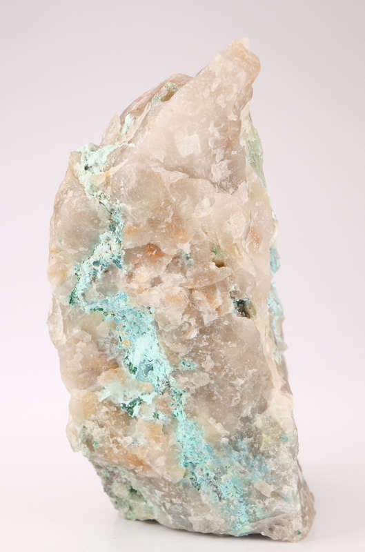Shattuckite on Quartz, Kaokoveld Region, Namibia