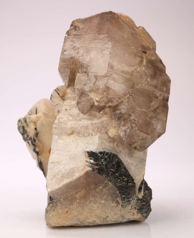 Schorl on Quartz, Erongo Mnt Region, Namibia