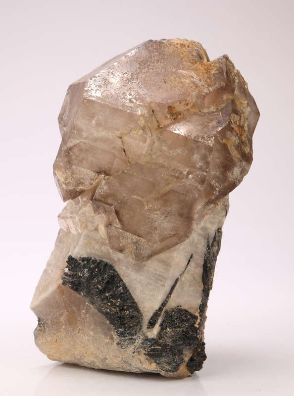 Schorl on Quartz, Erongo Mnt Region, Namibia