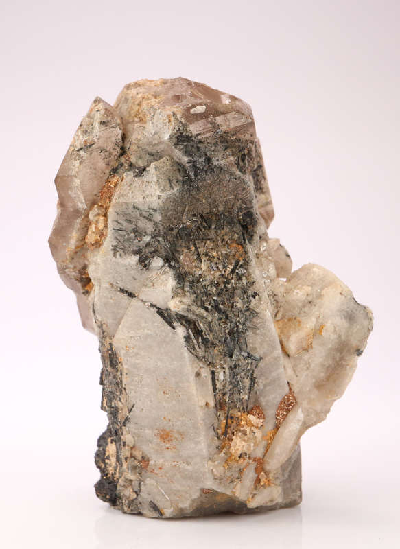 Schorl on Quartz, Erongo Mnt Region, Namibia