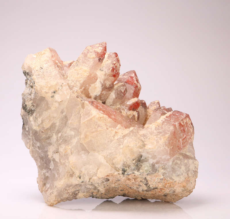 Red Hematite incl Quartz Cluster, Orange River Area, Northern Cape, South Africa