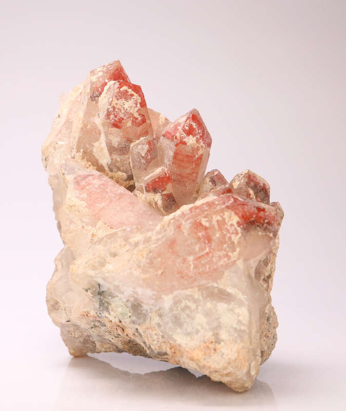 Red Hematite incl Quartz Cluster, Orange River Area, Northern Cape, South Africa