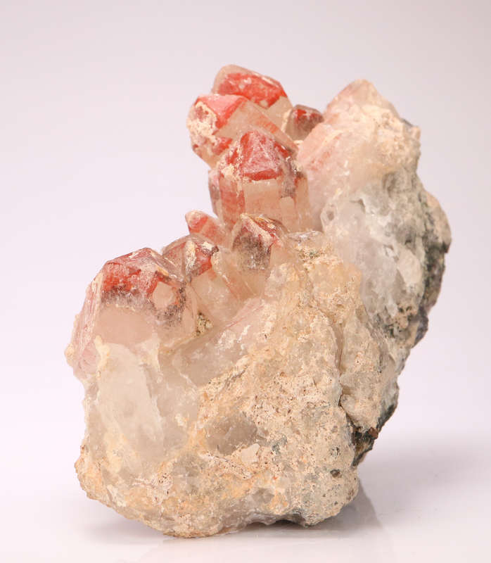 Red Hematite incl Quartz Cluster, Orange River Area, Northern Cape, South Africa