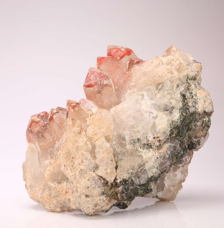 Red Hematite incl Quartz Cluster, Orange River Area, Northern Cape, South Africa