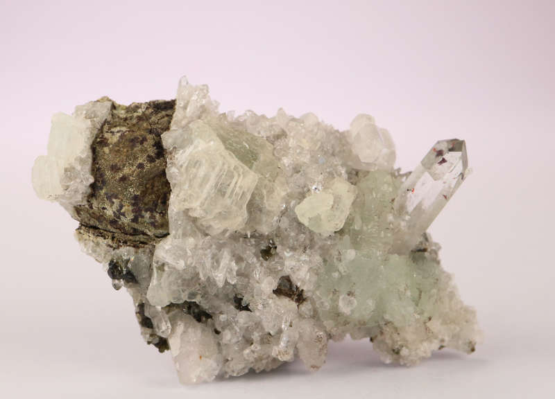 Prehnite & Quartz on Matrix, Gobobosebberge Mnt, Namibia
