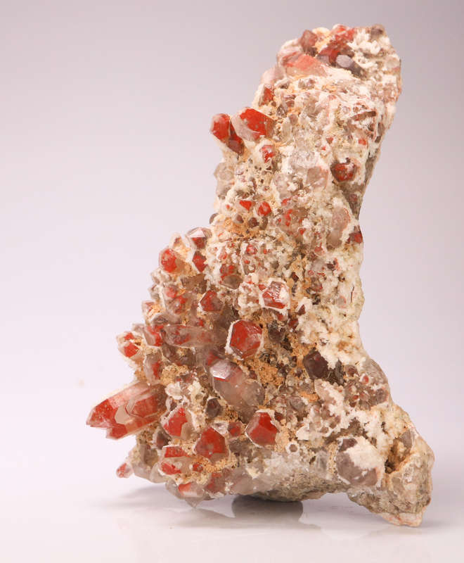 Red Hematite incl Quartz Cluster, Orange River Area, Northern Cape, South Africa