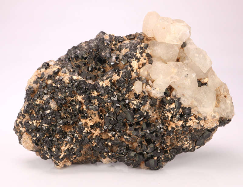 Schorl on Quartz, Erongo Mnt Region, Namibia