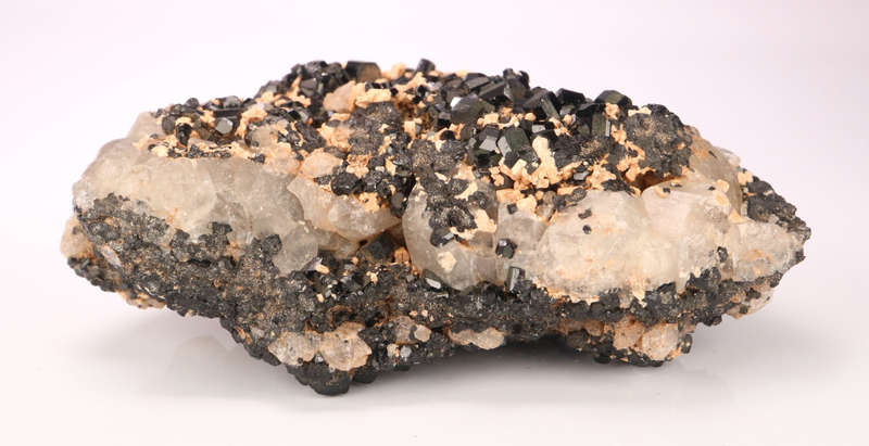 Schorl on Quartz, Erongo Mnt Region, Namibia