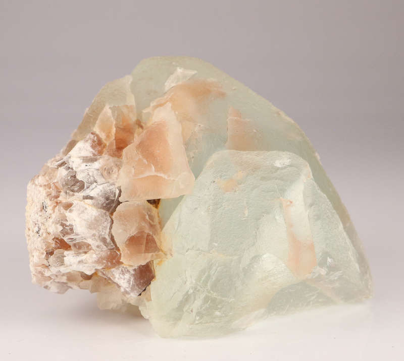 Fluorite on Quartz Crystal, Riemvasmaak, Northern Cape, South Africa